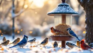 Un ornitologo svela quale cibo economico attira gli uccelli ogni mattina in inverno